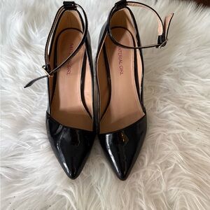 Material Girl Black Patent Heels